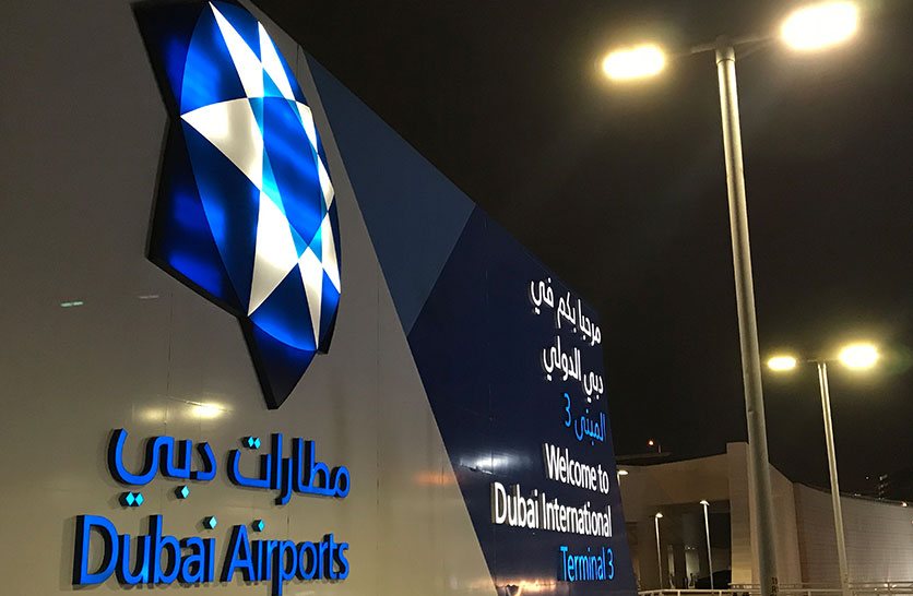 3D Acrylic Signage of Dubai Airport Entrance